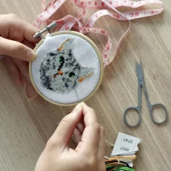 Kikkerland Cross Stitch 'Cat' Mini Embroidery Kit
