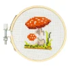 Kikkerland Cross Stitch 'Mushroom' Mini Embroidery Kit