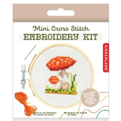 Kikkerland Cross Stitch 'Mushroom' Mini Embroidery Kit