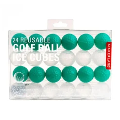 Kikkerland Fairway Golf Ball Resuable Ice Cube Set of 24 (Green/White)