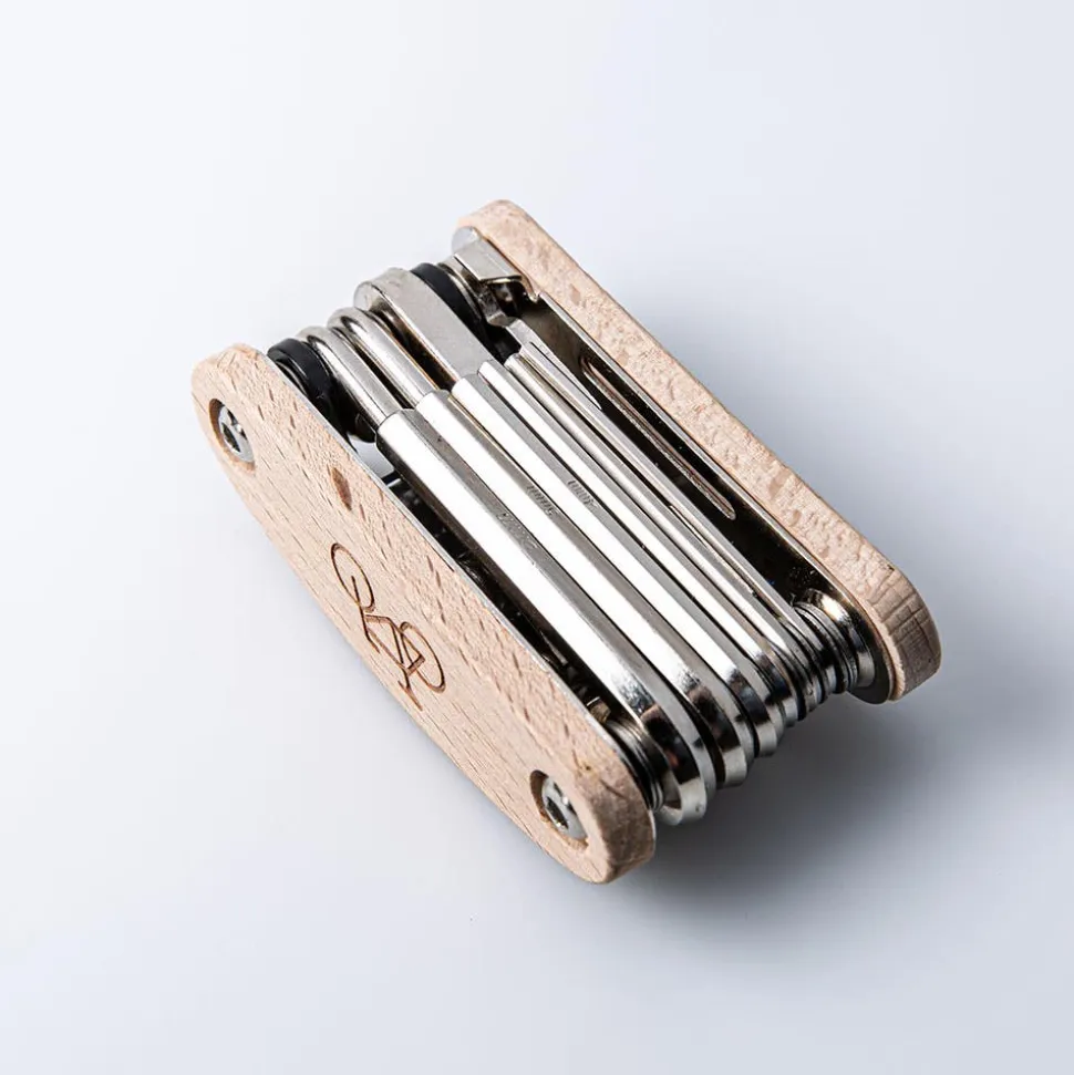 Kikkerland Fiets 16-In-1 Bike Tool (Beechwood)