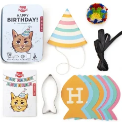 Kikkerland Tin 'Kiko' Happy Birthday Cat