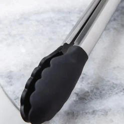KitchenAid Cooks Silicone Locking Tong with Silicone Tip (Black)