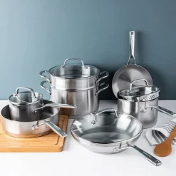 KitchenAid 3-Ply Cookware Combo - Set of 11 (Stainless Steel)