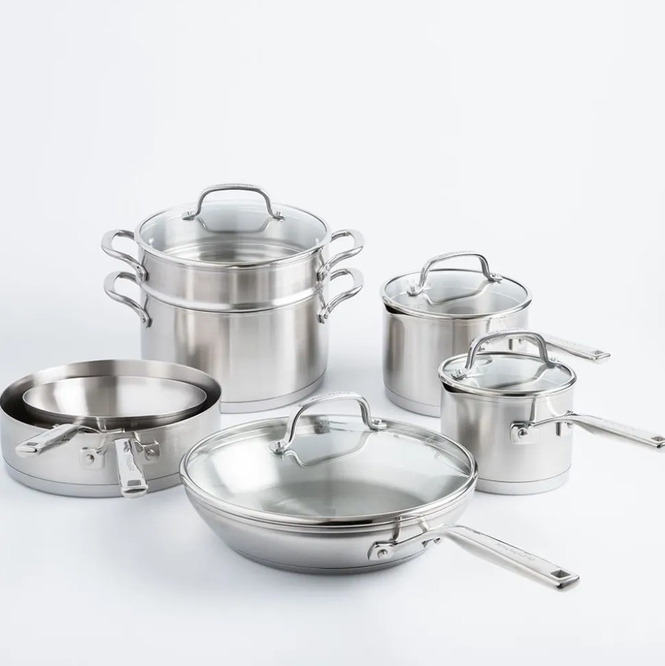 KitchenAid 3-Ply Cookware Combo - Set of 11 (Stainless Steel)