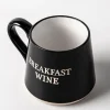 Koppers Big Bottom 'Breakfast Wine' Mug 16oz (Black/White)