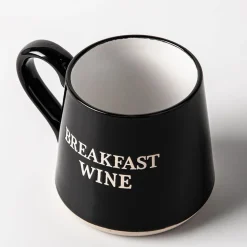 Koppers Big Bottom 'Breakfast Wine' Mug 16oz (Black/White)