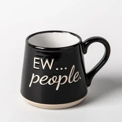 Koppers Big Bottom 'Ew People' Mug 16oz (Black/White)