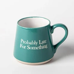 Koppers Big Bottom 'Late' Mug 16oz (Teal/White)