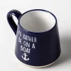 Koppers Big Bottom 'On A Boat' Mug 16oz (Blue/White)