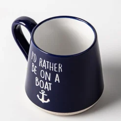 Koppers Big Bottom 'On A Boat' Mug 16oz (Blue/White)