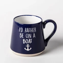 Koppers Big Bottom 'On A Boat' Mug 16oz (Blue/White)
