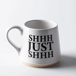 Koppers Big Bottom 'Shhh Just Shhh' Mug 16oz. (White/Black)
