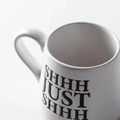 Koppers Big Bottom 'Shhh Just Shhh' Mug 16oz. (White/Black)
