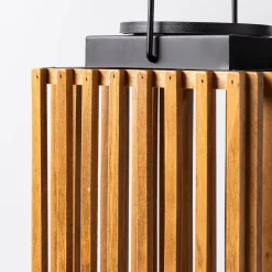 KSP Akari Solar LED Wood Lantern 20 x 20 x 42 cm