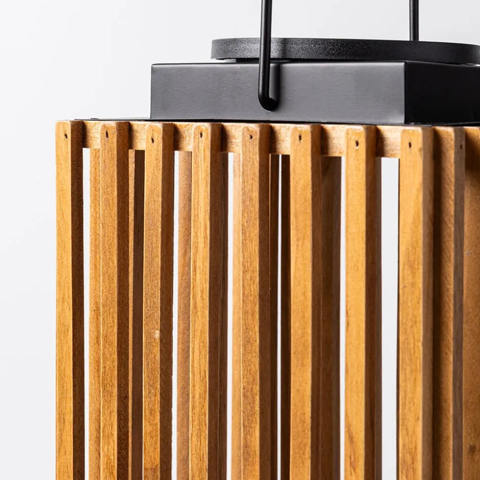 KSP Akari Solar LED Wood Lantern 20 x 20 x 42 cm