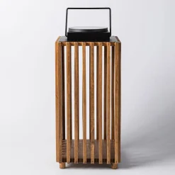 KSP Akari Solar LED Wood Lantern 20 x 20 x 42 cm