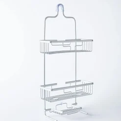 KSP Aquastor Rust-Free Aluminum Shower Caddy 3-Tier (Silver)