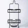 KSP Aquastor Rust-Free Aluminum Shower Caddy 3-Tier (Black)