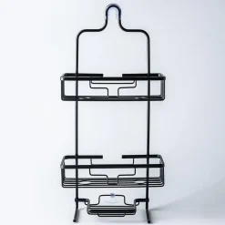 KSP Aquastor Rust-Free Aluminum Shower Caddy 3-Tier (Black)