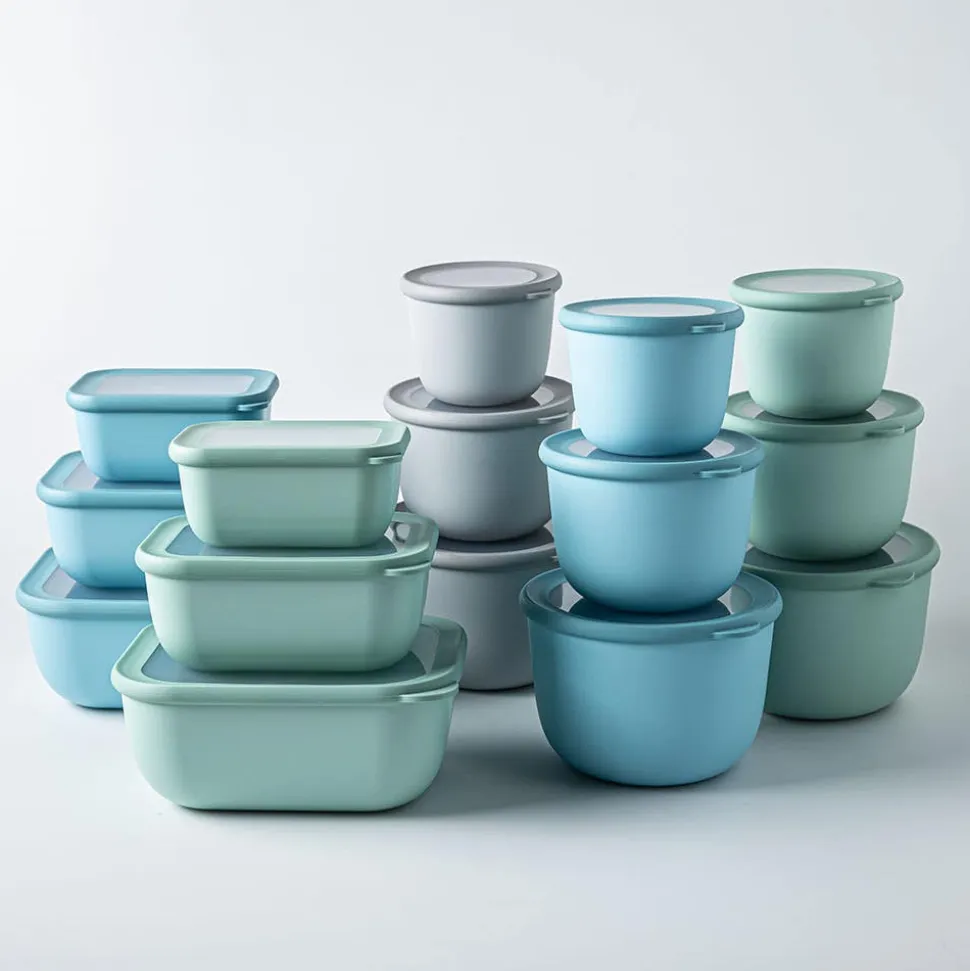 KSP Arco 'Rectangle' Food Storage with Lid - Set of 3 (Green)