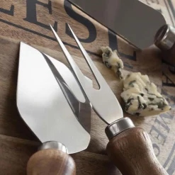 KSP Artisanal Acacia Wood Cheese Board With Knives
