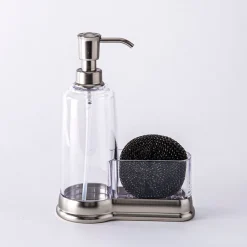 KSP Ashbury Soap Pump Caddy with Scrubby (Nickel)