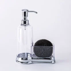 KSP Ashbury Soap Pump Caddy with Scrubby (Chrome)