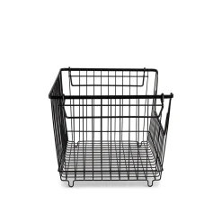 KSP Ashley Stacking Wire Basket Large (Matte Black) 36 x 27 x 22.5 cm