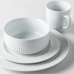 KSP Astrid Porcelain Dinnerware - Set of 16 (White)