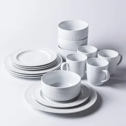 KSP Astrid Porcelain Dinnerware - Set of 16 (White)