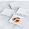 KSP Aurora Porcelain Appetizer Plate - Set of 6 (White)