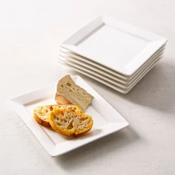KSP Aurora Porcelain Appetizer Plate - Set of 6 (White)
