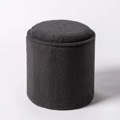 KSP Ava Collapsible Teddy Ottoman (Charcoal)