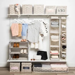 KSP Axis Fabric Shoe Rack 4 Level (Taupe)