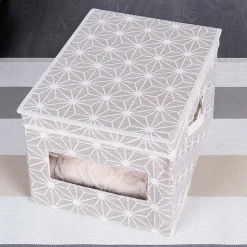 KSP Axis Storage Box with Window (Taupe) 30 x 39.5 x 25 cm