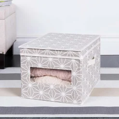 KSP Axis Storage Box with Window (Taupe) 30 x 39.5 x 25 cm