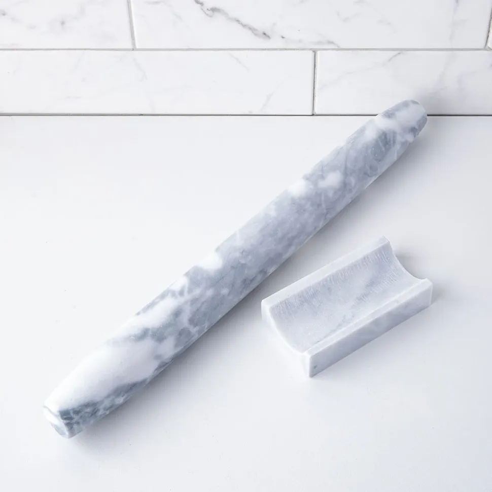 KSP Bake Marble French Rolling Pin (White)
