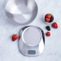 KSP Bake Pro Digital Kitchen Scale with Bowl (Stainless Steel)