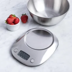 KSP Bake Pro Digital Kitchen Scale with Bowl (Stainless Steel)