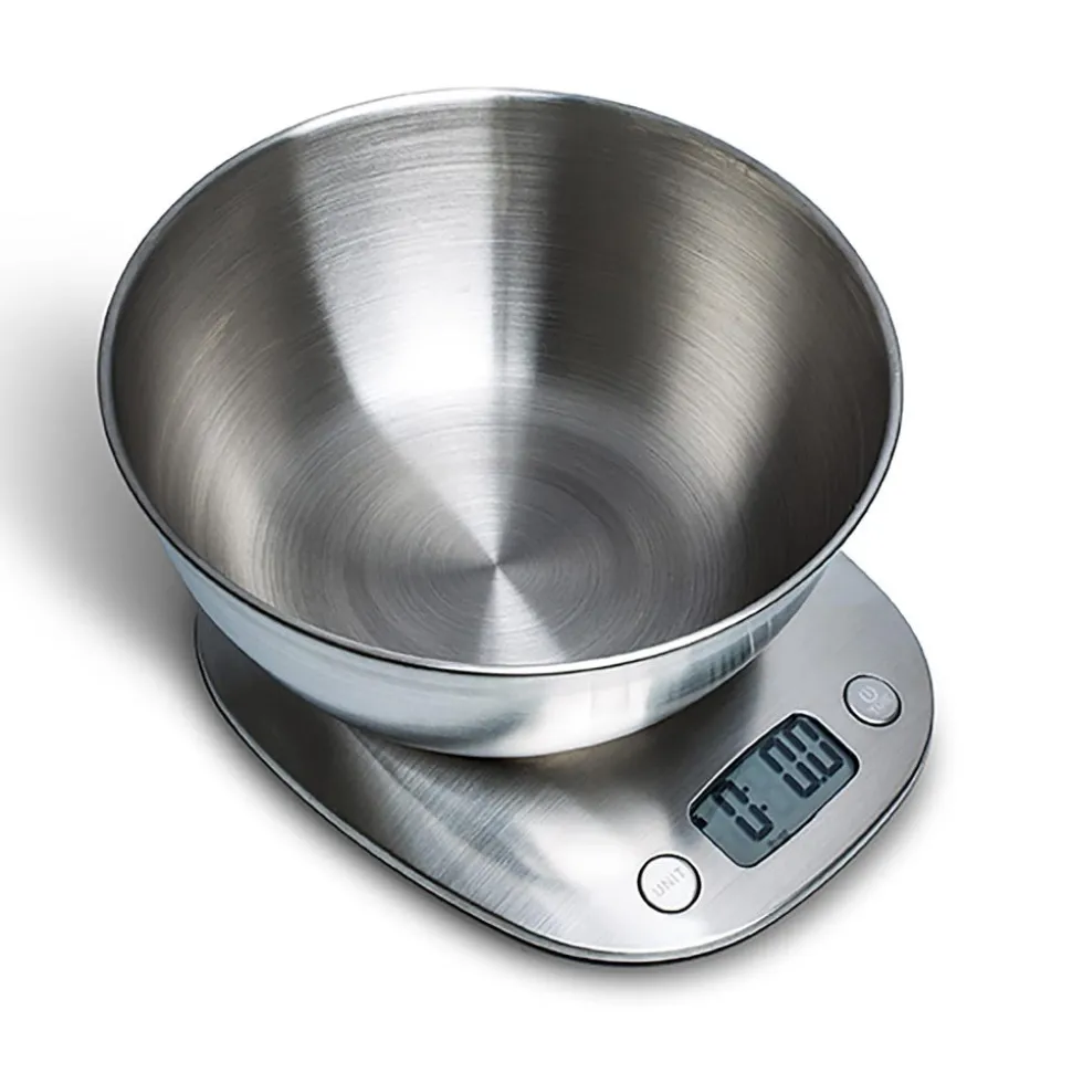 KSP Bake Pro Digital Kitchen Scale with Bowl (Stainless Steel)