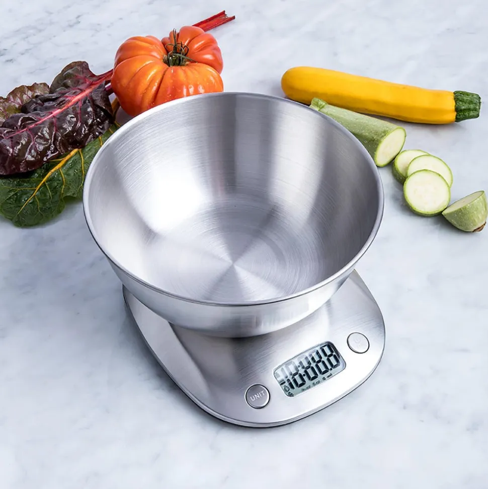 KSP Bake Pro Digital Kitchen Scale with Bowl (Stainless Steel)