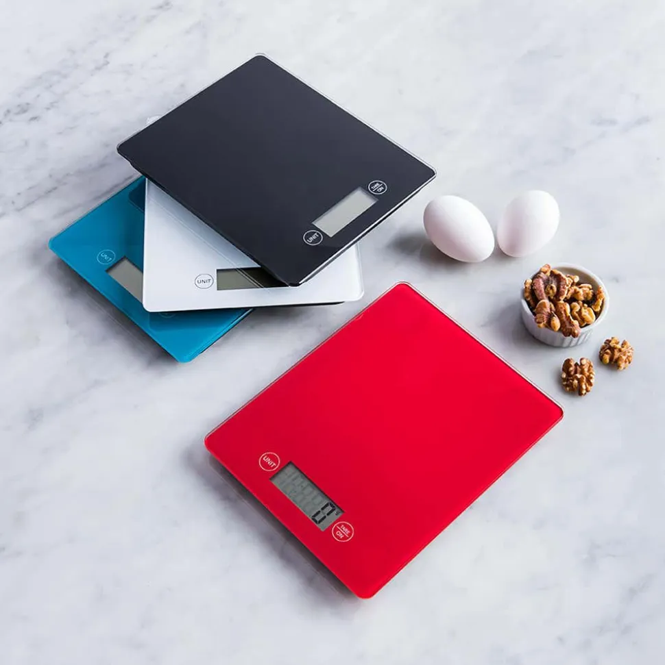 KSP Bakers Glass Digital Kitchen Scale (Red)
