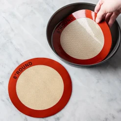 KSP Bakers 'Round' Silicone Baking Sheet - S/2 (Natural/Orange)