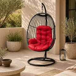 KSP Bali Summer Hanging Chair (Black/Red)
