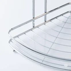 KSP Bathnook 2-Tier Wire Corner Stand Organizer (Chrome)