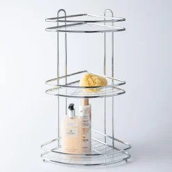 KSP Bathnook '3-Tier' Wire Corner Stand Organizer (Chrome)