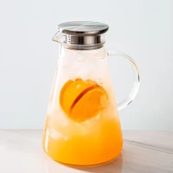 KSP Bayview Glass Pitcher with Metal Lid (Clear & Stainless Steel)