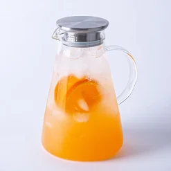KSP Bayview Glass Pitcher with Metal Lid (Clear & Stainless Steel)