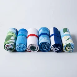 KSP Beachside 'Waves' Microfibre Beach Towel (Blue)